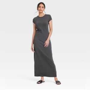 NWOT- Time and Tru Jersey K it Cap Sleeve Maxi Dress Size L